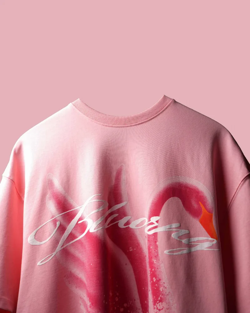 Another view of Pink Swan T-Shirt