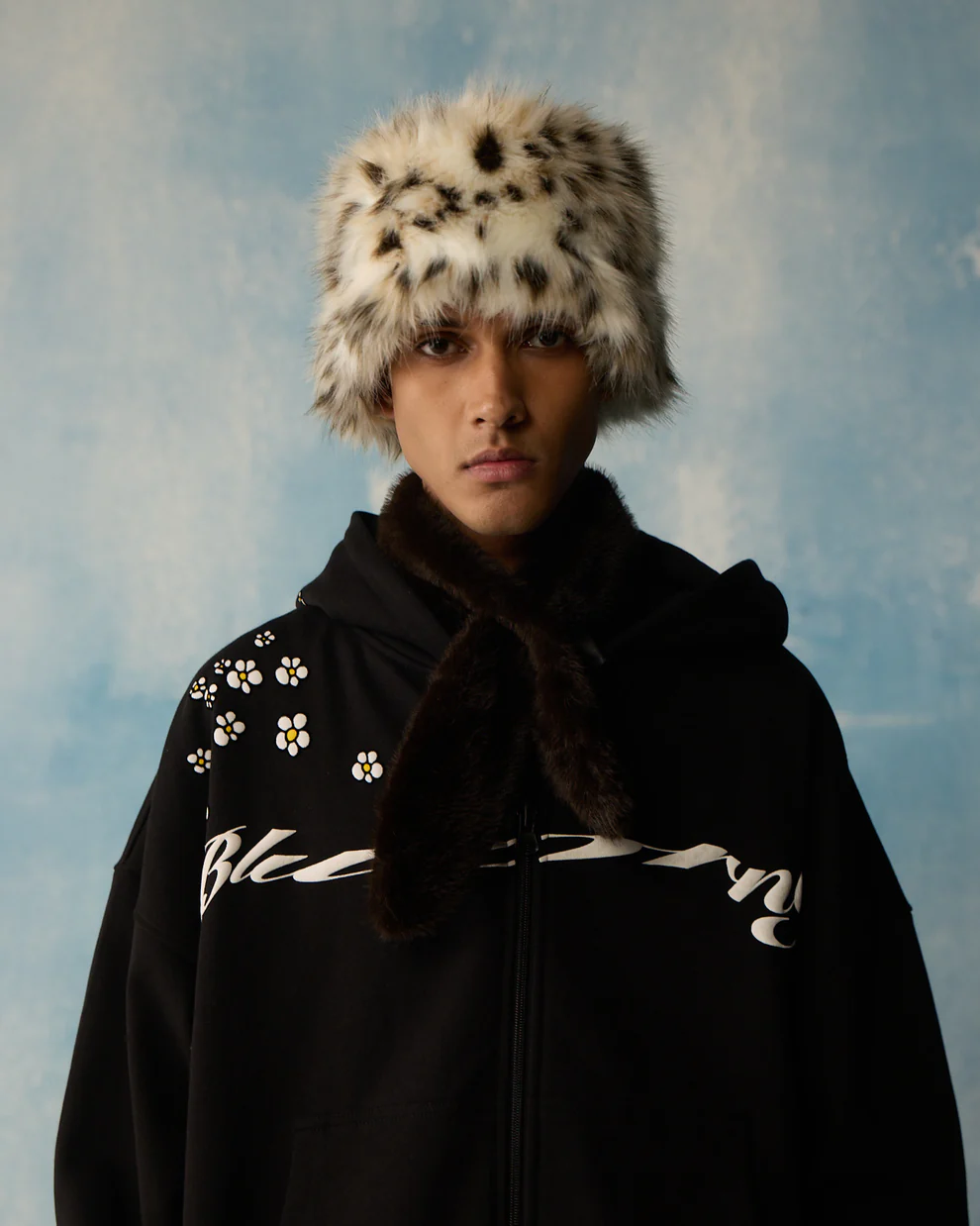 Black Poison Petals Zipper Hoodie